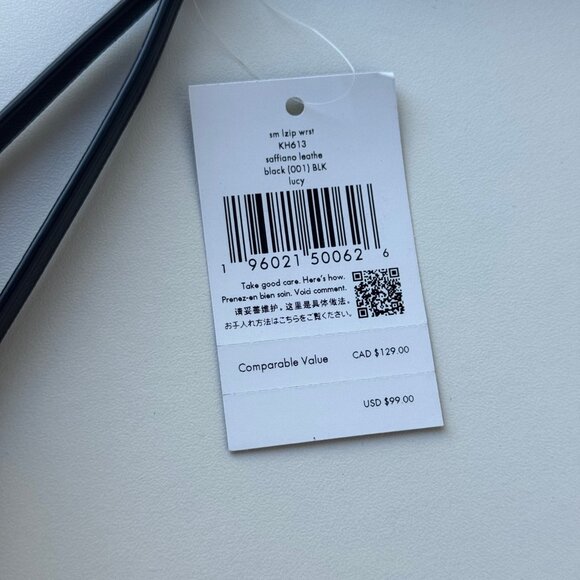 NWT Kate Spade Black Lucy Small L-zip Wristlet - Picture 4 of 8